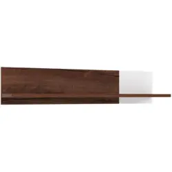 Wandboard in 120/25/23 cm Wei&szlig;, Eichefarben