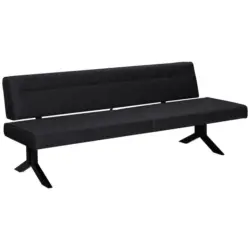 Sitzbank 220/87/70-86 cm in Schwarz