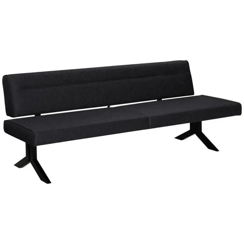 Sitzbank 220/87/70-86 cm in Schwarz