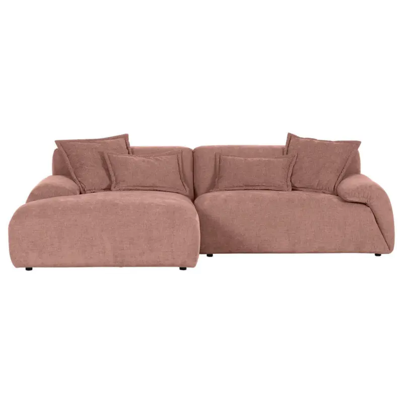 Ecksofa in Flachgewebe Altrosa 174/274 cm