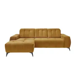 Ecksofa in Cord Goldfarben 180/258 cm