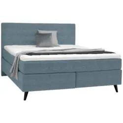 Boxspringbett 200/200 cm in Blau