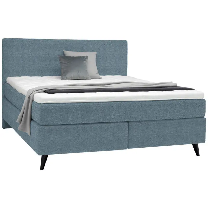 Boxspringbett 200/200 cm in Blau