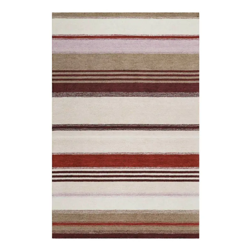 Flachwebeteppich 200/290 cm Petrol Braun, Bordeaux, Beige
