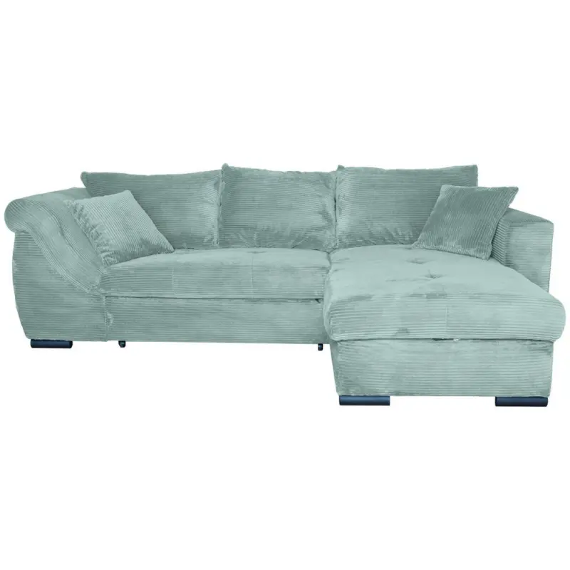 Ecksofa in Cord Salbeigr&uuml;n