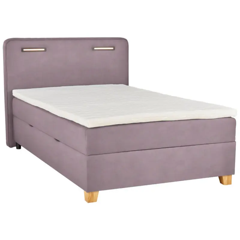 Boxbett 120/200 cm in Flieder