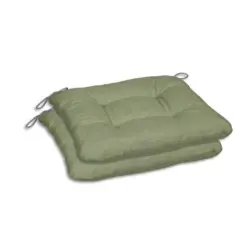 Gartensitzkissen 2er-Set in Hellgr&uuml;n Uni 38/38 cm