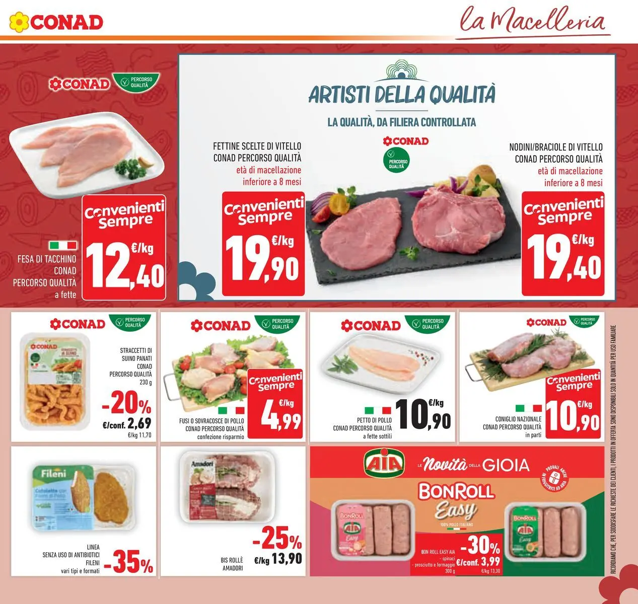 Volantino Conad dal 25/02/2026 > Anteprima | Pagina: 11 | Prodotti: Petto di Pollo, Tacchino, Formaggio, Vitello