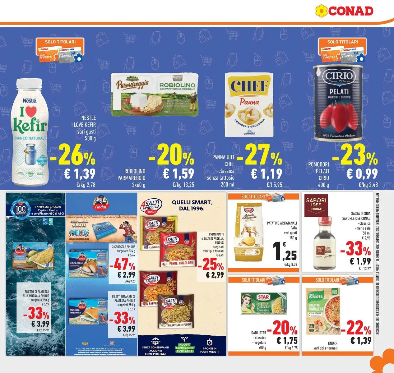 Volantino Conad dal 25/02/2026 > Anteprima | Pagina: 25 | Prodotti: Sale, Funghi, Parmigiano reggiano, Parmigiano