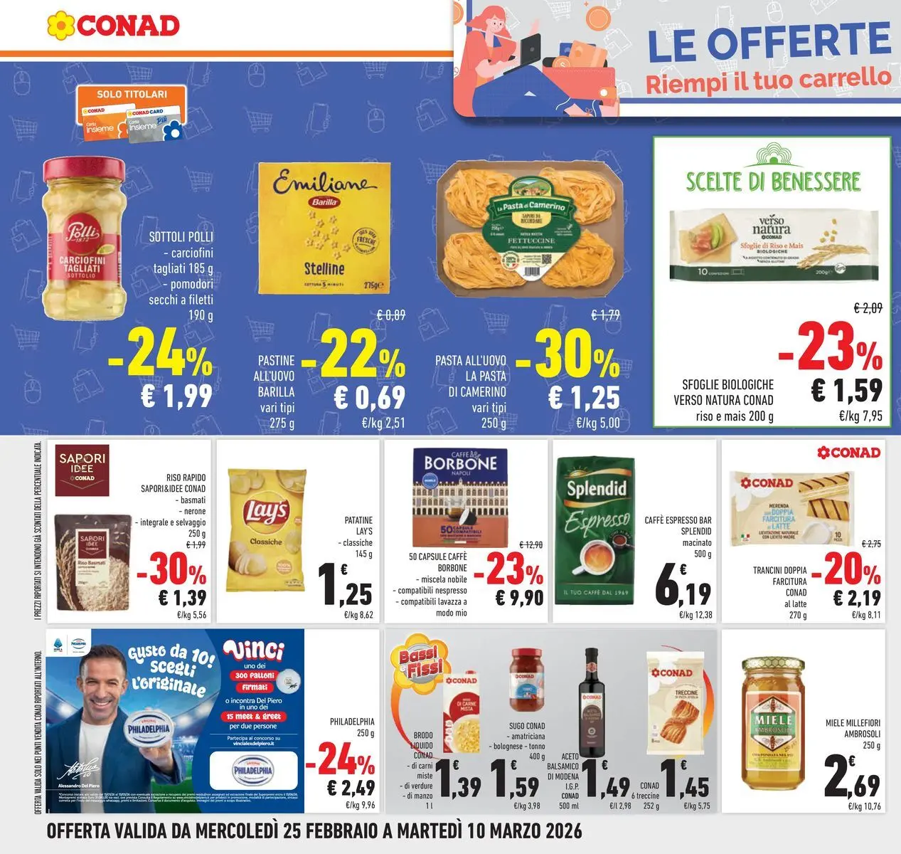 Volantino Conad dal 25/02/2026 > Anteprima | Pagina: 26 | Prodotti: Riso, Manzo, Lavazza, Pomodori secchi
