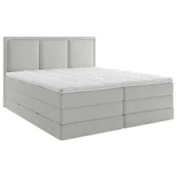 Boxspringbett 180/200 cm in Hellgrau