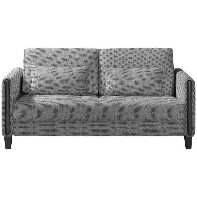 Schlafsofa in Webstoff Grau, Schwarz