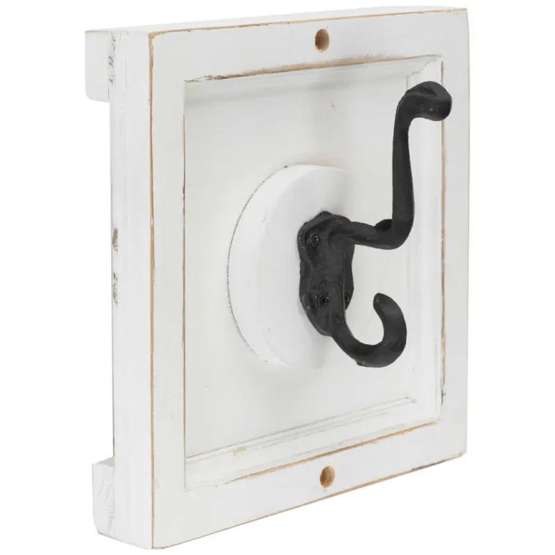 Hakenleiste in Tanne vollmassiv Schwarz, Wei&szlig;