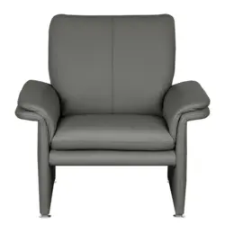 Sessel in Echtleder Anthrazit