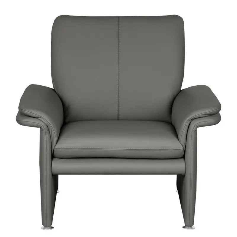 Sessel in Echtleder Anthrazit