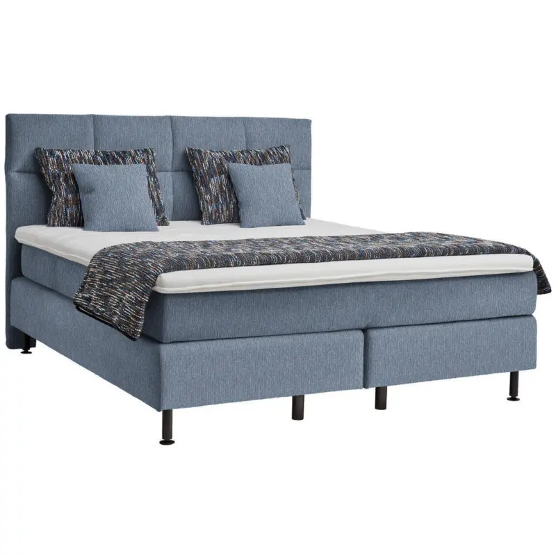Boxspringbett 200/200 cm in Blau