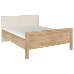 Bett 160/200 cm in Champagner, Sonoma Eiche