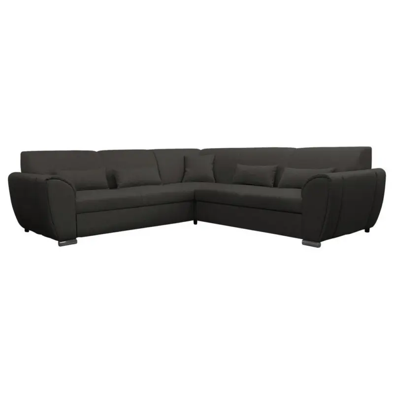 Ecksofa in Flachgewebe Anthrazit 266/266 cm