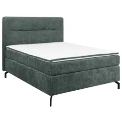 Boxspringbett 140/200 cm in Dunkelgrau