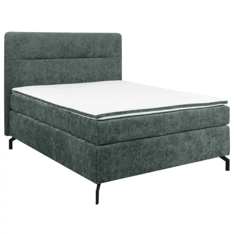 Boxspringbett 140/200 cm in Dunkelgrau