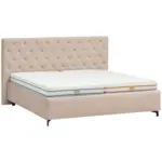 XXXLutz Lauterach - Ihr M&ouml;belhaus bei Bregenz Polsterbett gepolstertes Kopfteil, Lattenroste Beige 200/200 cm