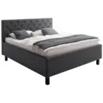 XXXLutz Lauterach - Ihr M&ouml;belhaus bei Bregenz Polsterbett Matratze, gepolstertes Kopfteil, Lattenrost, Bettkasten Anthrazit 160/200 cm