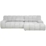 XXXLutz Lauterach - Ihr M&ouml;belhaus bei Bregenz WOHNLANDSCHAFTOttomane rechts, L-Form in Webstoff Silberfarben