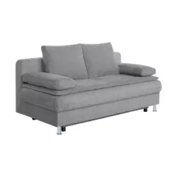 Schlafsofa in Webstoff Taupe