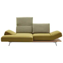 Ecksofa in Flachgewebe Limette 132/240 cm