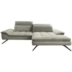 Ecksofa in Webstoff Greige 288/179-202 cm