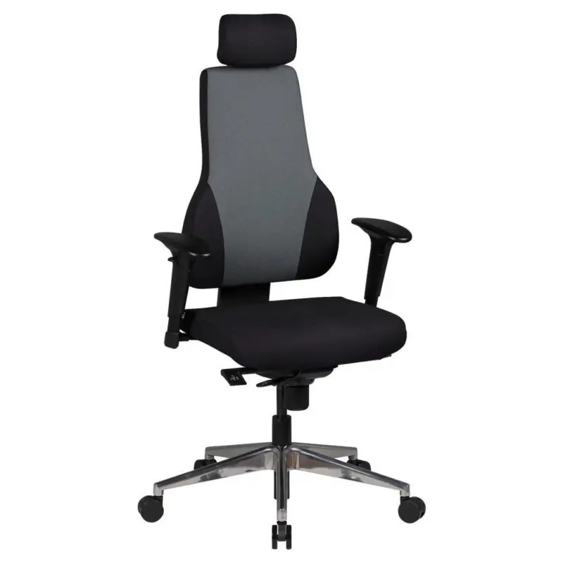 Drehstuhl in Webstoff Grau