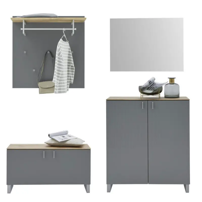 Garderobe 4-teilig in 200/192/36 cm