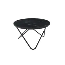 Couchtisch in Metall, Stein 80/46/80 cm