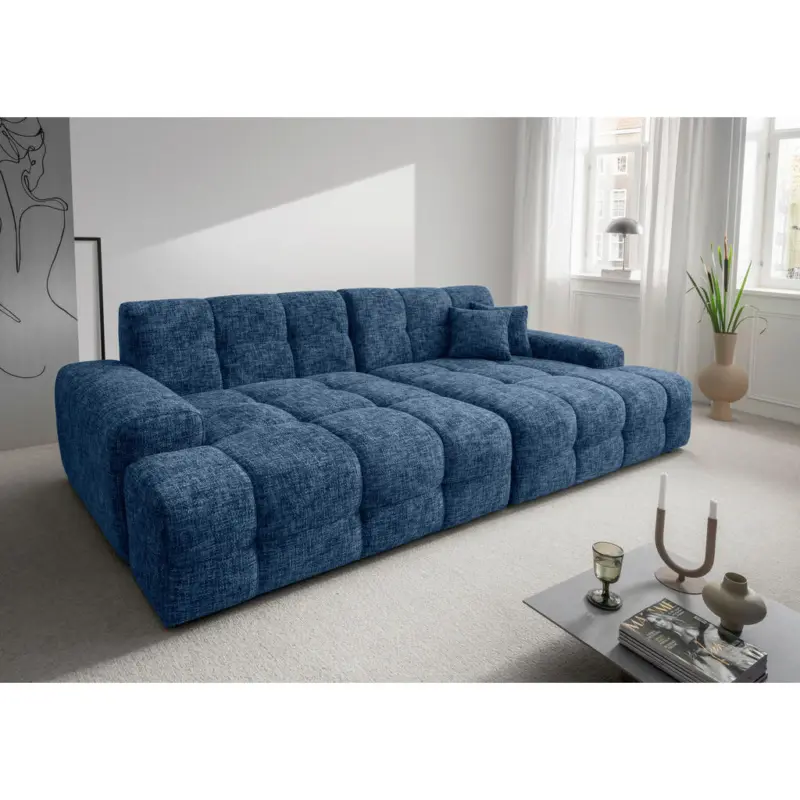 Bigsofa in Struktur Blau