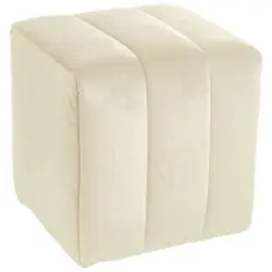 Hocker in Textil Beige