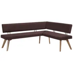 Eckbank 180/160 cm in Dunkelbraun, Wildeiche