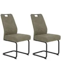 Schwingstuhl-Set 2 St&uuml;ck mit Griff Mikrofaser