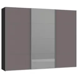 Schwebet&uuml;renschrank in Schwarz, Dunkelgrau