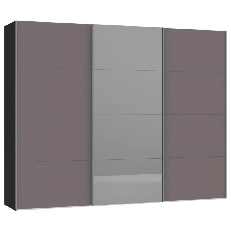 Schwebet&uuml;renschrank in Schwarz, Dunkelgrau