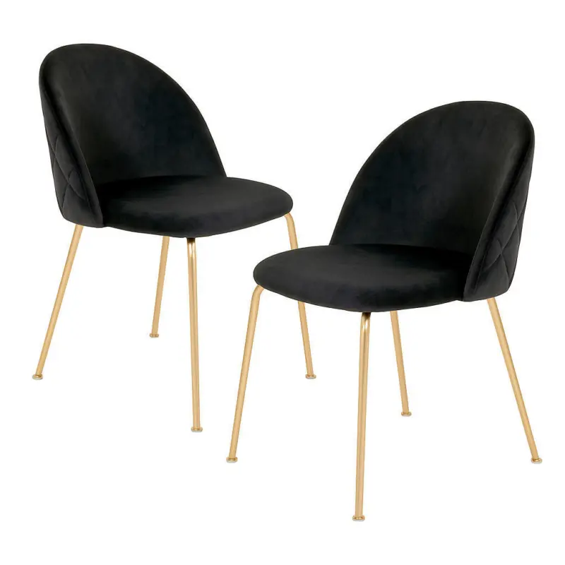 Stuhl-Set 2 St&uuml;ck Samt