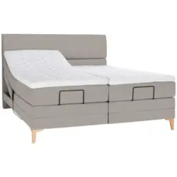 Boxspringbett 200/200 cm in Greige
