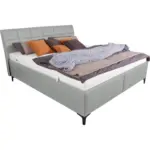 XXXLutz Lauterach - Ihr M&ouml;belhaus bei Bregenz Polsterbett gepolstertes Kopfteil, Bettkasten, Lattenroste, Matratzen Alufarben 200/200 cm