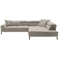 Ecksofa in Feincord Sandfarben 311/219 cm