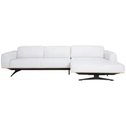 Ecksofa in Struktur Hellgrau 305/163 cm