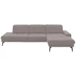 Ecksofa in Flachgewebe Greige 309/190 cm