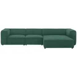 Ecksofa in Flachgewebe Opal 341/164 cm