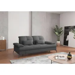 2,5-Sitzer in Flachgewebe Dunkelgrau