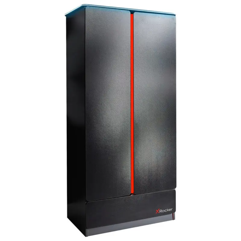 Kleiderschrank in Rot, Schwarz