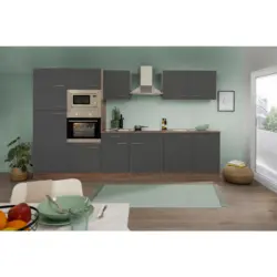 K&uuml;chenleerblock 330 cm in Grau