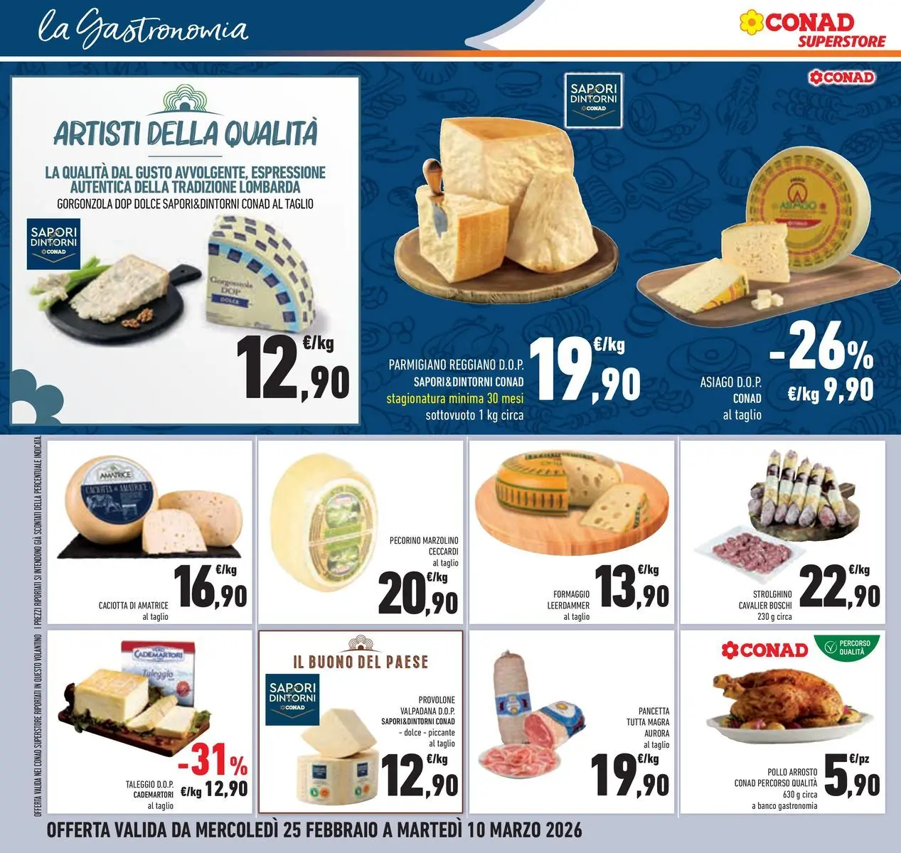 Volantino Conad dal 25/02/2026 > Anteprima | Pagina: 14 | Prodotti: Pollo, Pancetta, Formaggio, Gorgonzola